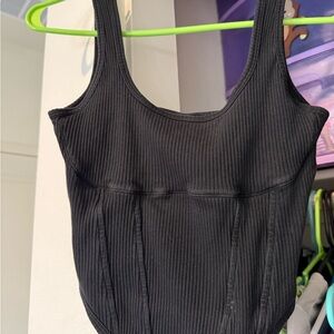 Victoria's Secret Black Ribbed Kids Bodysuit